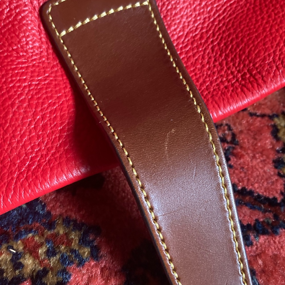 Dooney & Bourke Red Leather Tote Bag - Picture 7 of 12